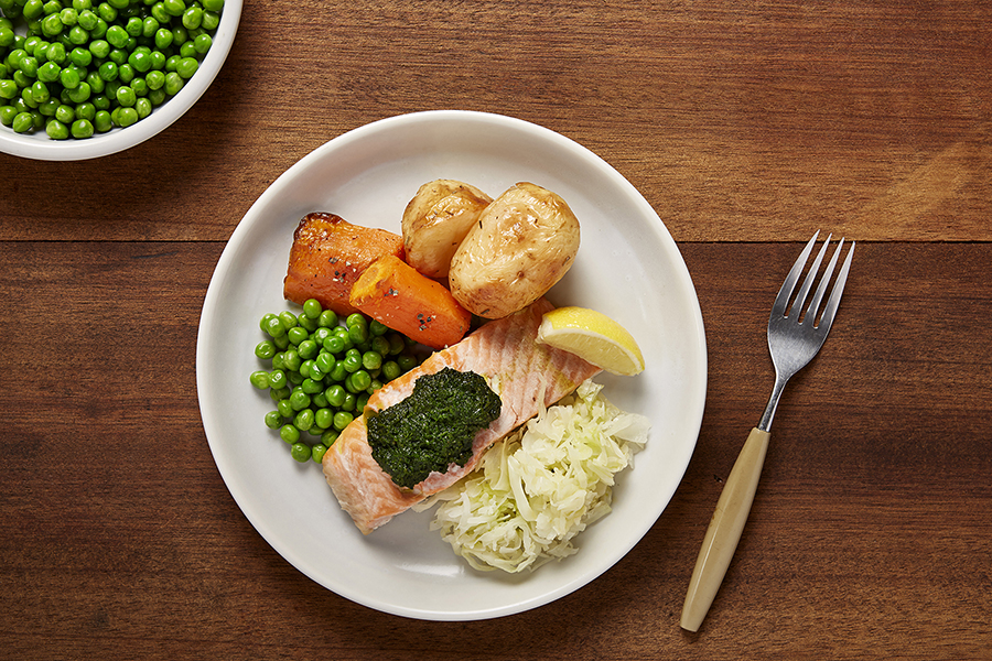 salmon and vegies choice fresh meals